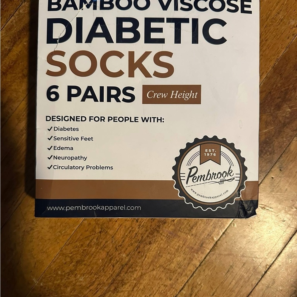 Bamboo Viscose Diabetic Socks - Brown (6 Pairs)